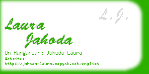laura jahoda business card